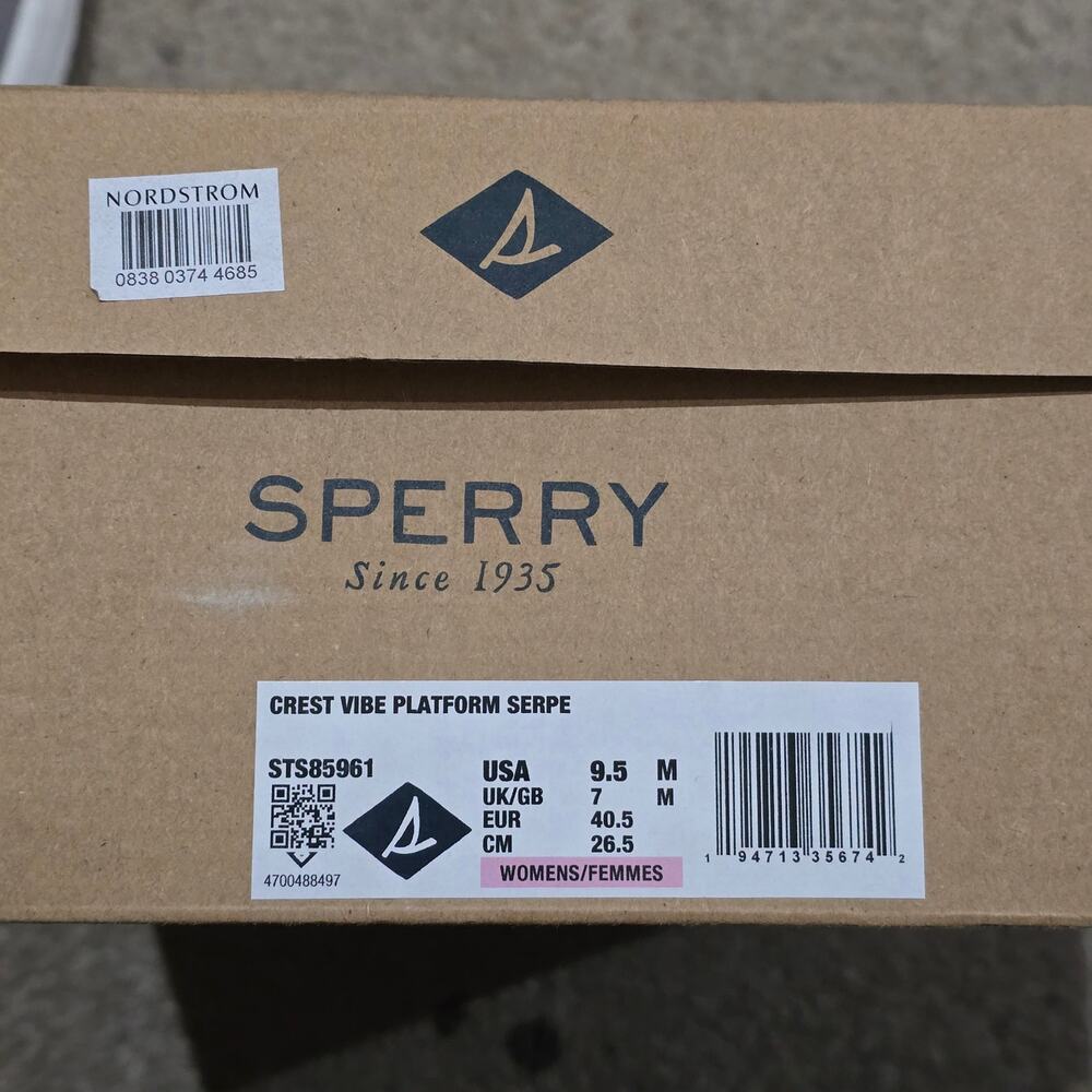 Sperry Top Sider Gray Crest Vibe Serpe with Box 9.5 - Picture 6 of 6